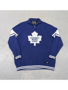 Vintage Toronto Maple Leafs NHL Blue Knit Sweater